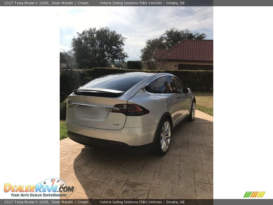 2017 Tesla Model X 100D Silver Metallic / Cream Photo #12