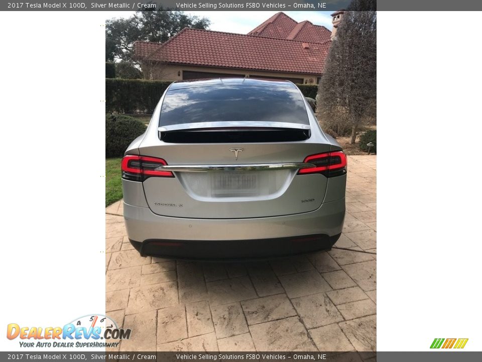 2017 Tesla Model X 100D Silver Metallic / Cream Photo #13