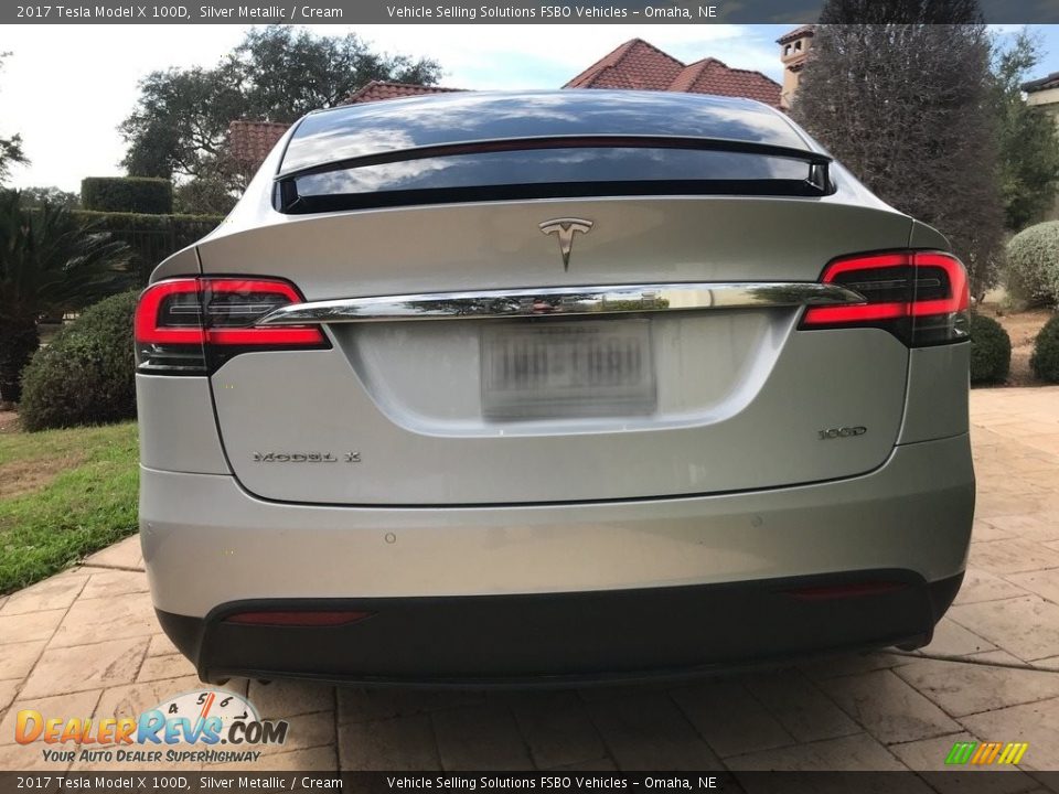 2017 Tesla Model X 100D Silver Metallic / Cream Photo #14