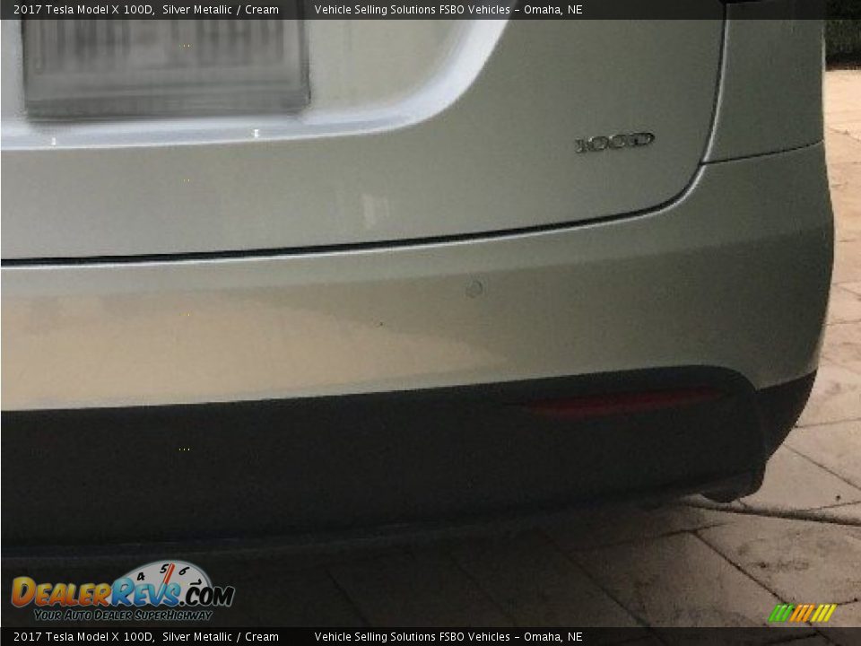 2017 Tesla Model X 100D Silver Metallic / Cream Photo #16