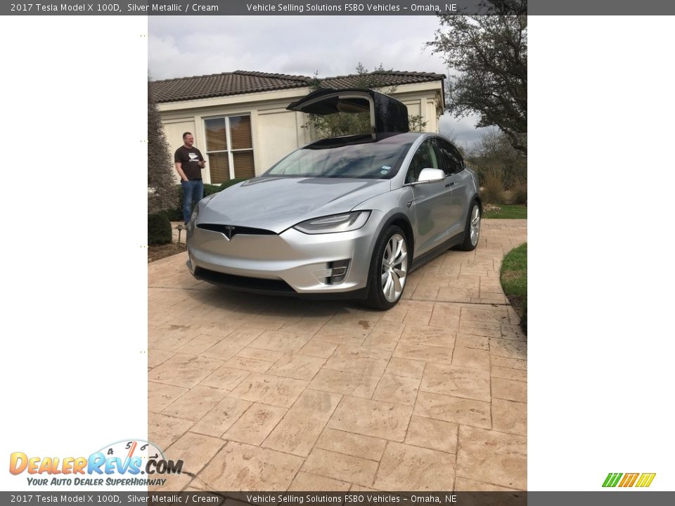 2017 Tesla Model X 100D Silver Metallic / Cream Photo #19