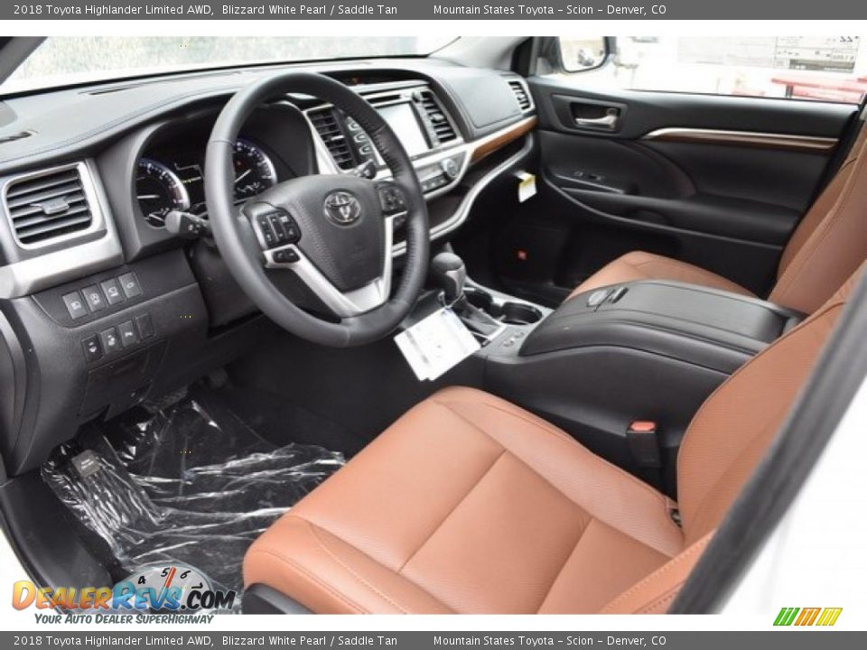2018 Toyota Highlander Limited AWD Blizzard White Pearl / Saddle Tan Photo #1