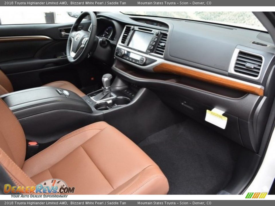 2018 Toyota Highlander Limited AWD Blizzard White Pearl / Saddle Tan Photo #2