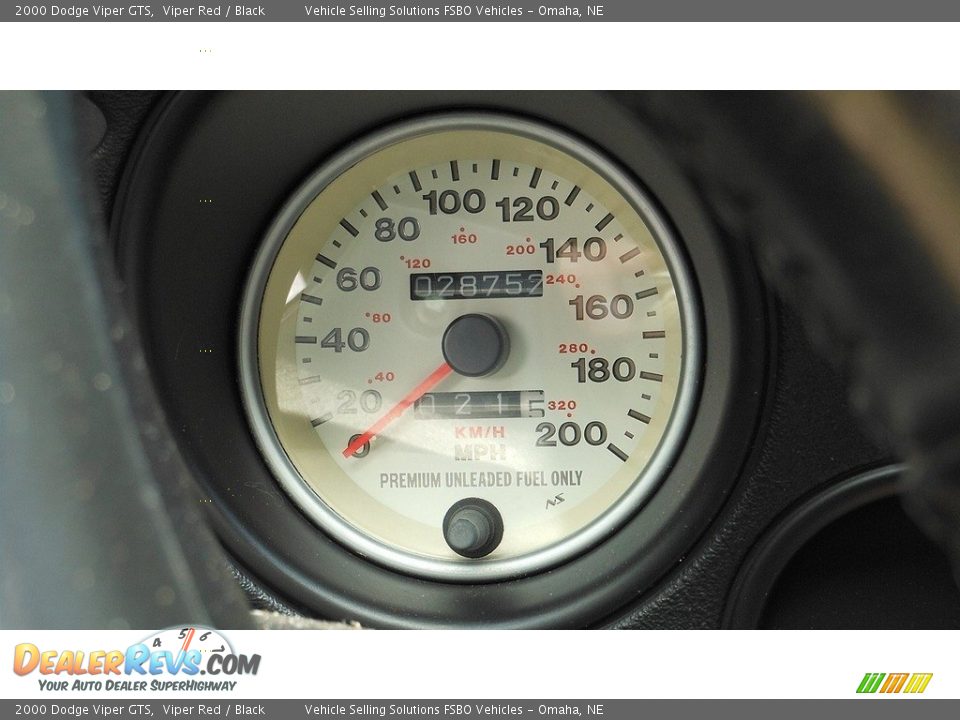 2000 Dodge Viper GTS Gauges Photo #8