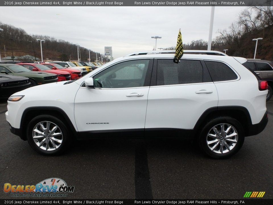 2016 Jeep Cherokee Limited 4x4 Bright White / Black/Light Frost Beige Photo #2