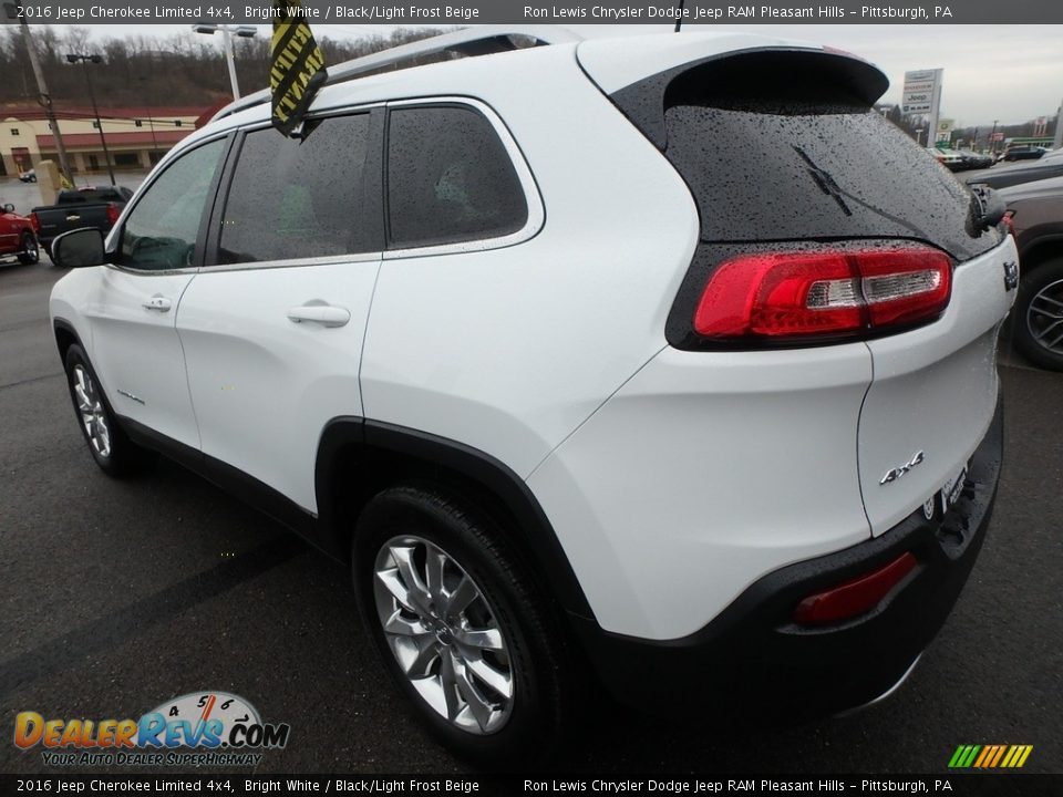 2016 Jeep Cherokee Limited 4x4 Bright White / Black/Light Frost Beige Photo #3