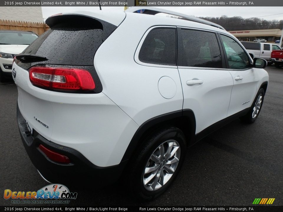2016 Jeep Cherokee Limited 4x4 Bright White / Black/Light Frost Beige Photo #6