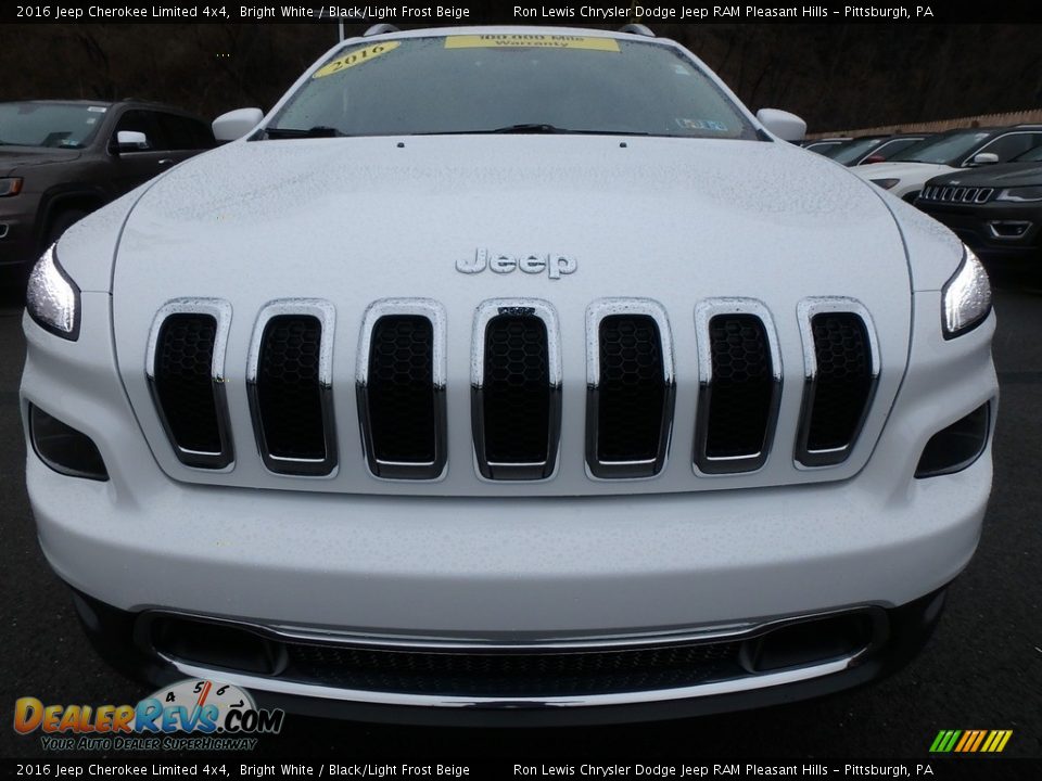 2016 Jeep Cherokee Limited 4x4 Bright White / Black/Light Frost Beige Photo #9