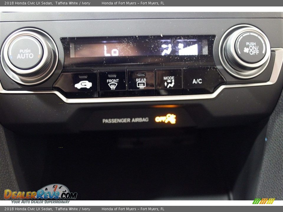 2018 Honda Civic LX Sedan Taffeta White / Ivory Photo #29