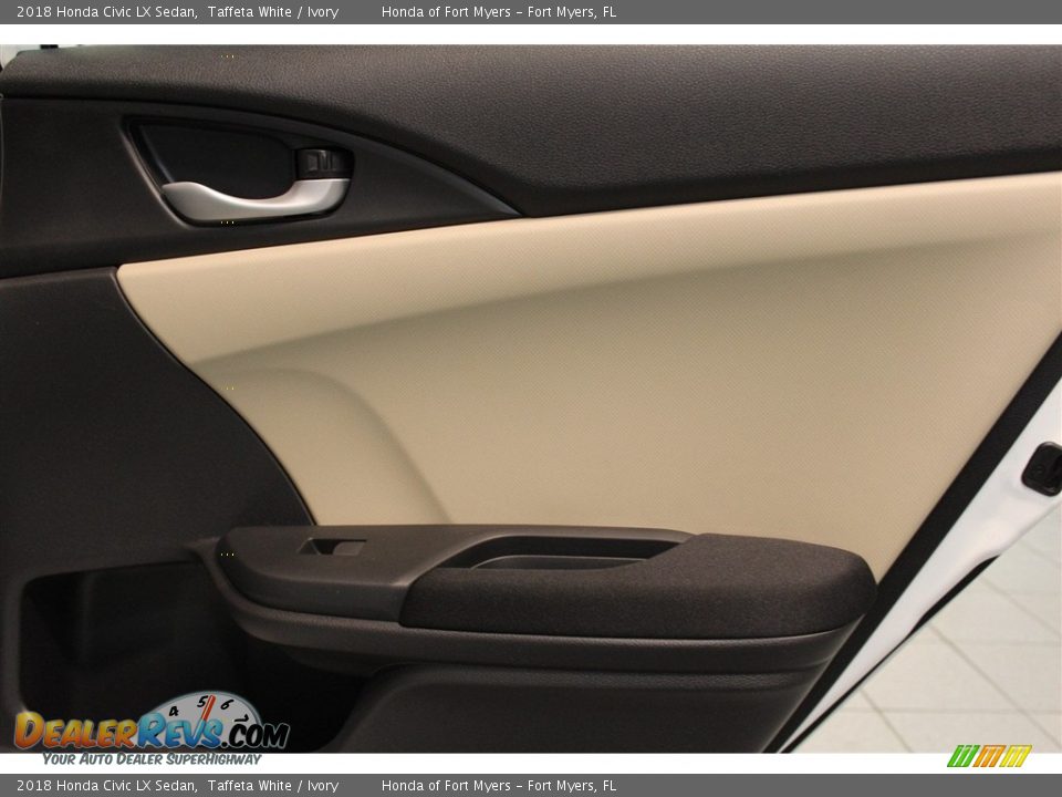 2018 Honda Civic LX Sedan Taffeta White / Ivory Photo #34