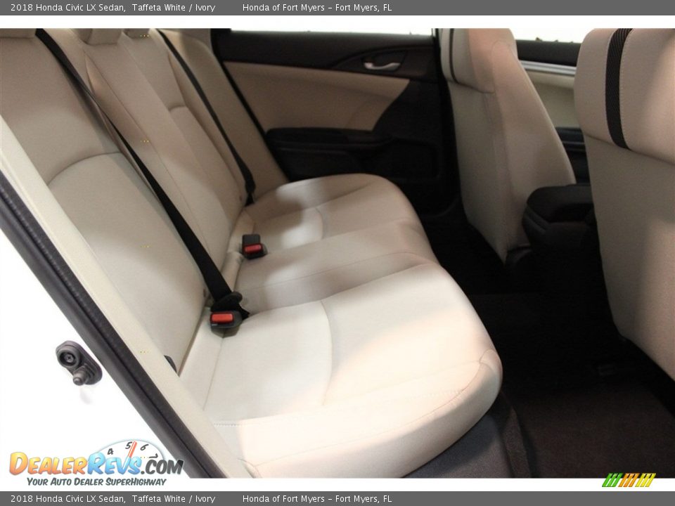2018 Honda Civic LX Sedan Taffeta White / Ivory Photo #35