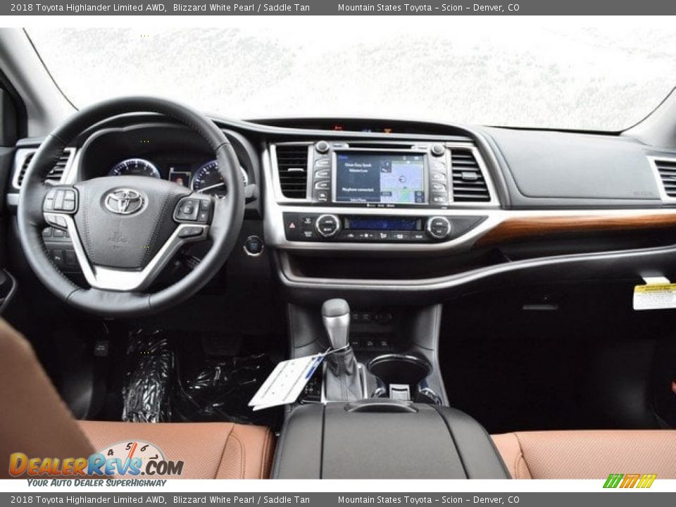 2018 Toyota Highlander Limited AWD Blizzard White Pearl / Saddle Tan Photo #8