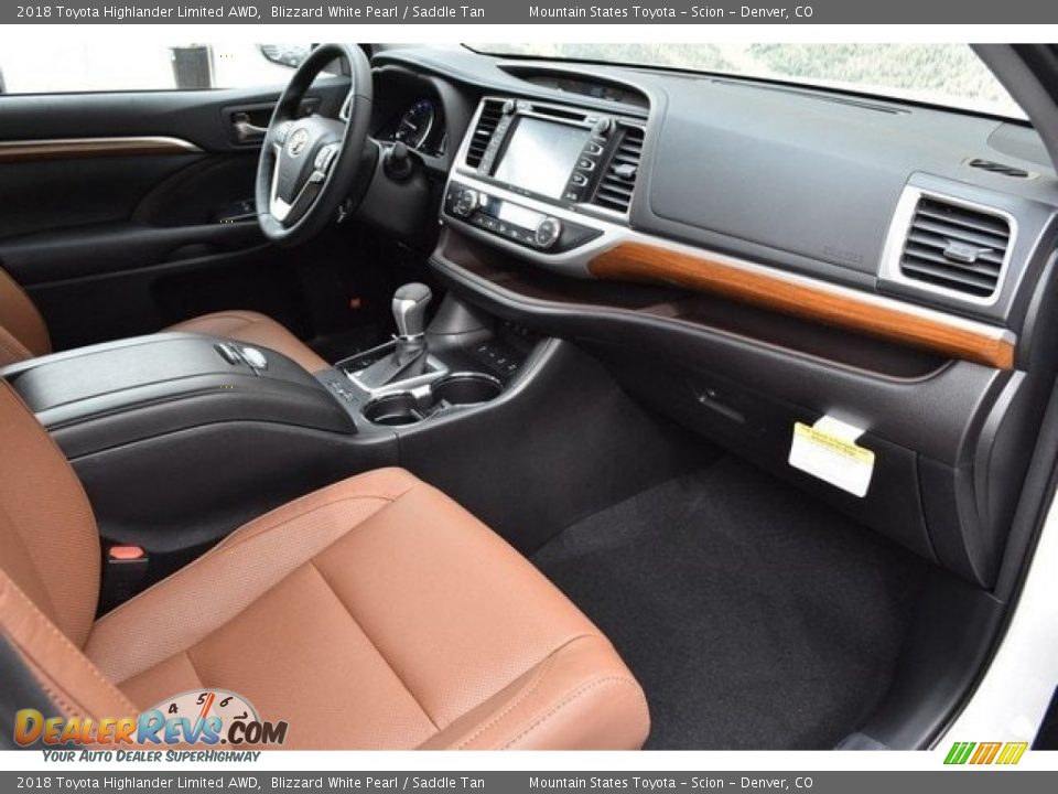 2018 Toyota Highlander Limited AWD Blizzard White Pearl / Saddle Tan Photo #11