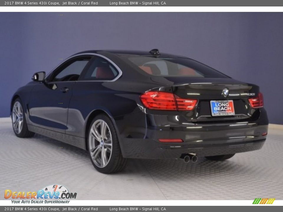 2017 BMW 4 Series 430i Coupe Jet Black / Coral Red Photo #4