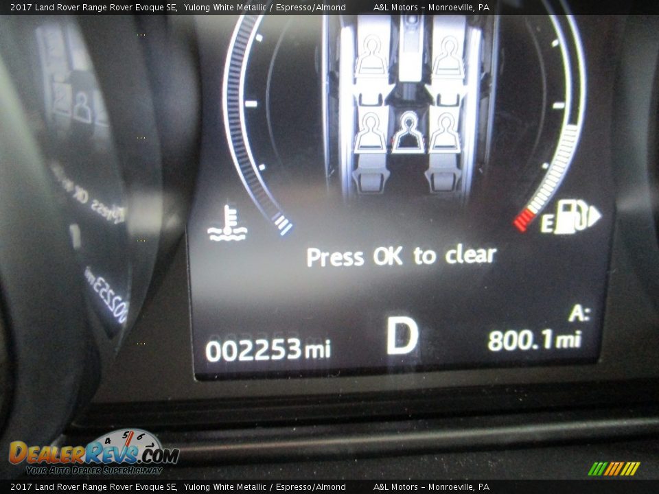 2017 Land Rover Range Rover Evoque SE Yulong White Metallic / Espresso/Almond Photo #20