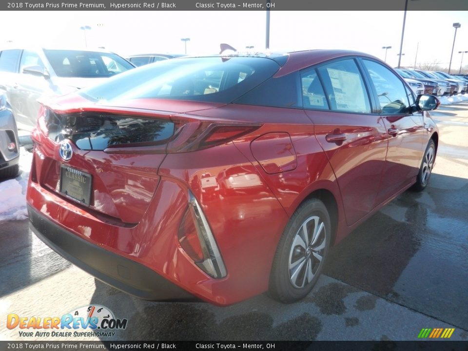 2018 Toyota Prius Prime Premium Hypersonic Red / Black Photo #2