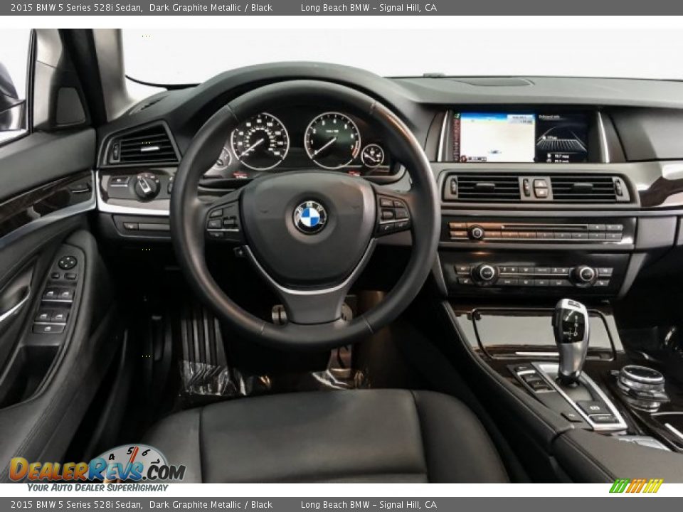 2015 BMW 5 Series 528i Sedan Dark Graphite Metallic / Black Photo #4