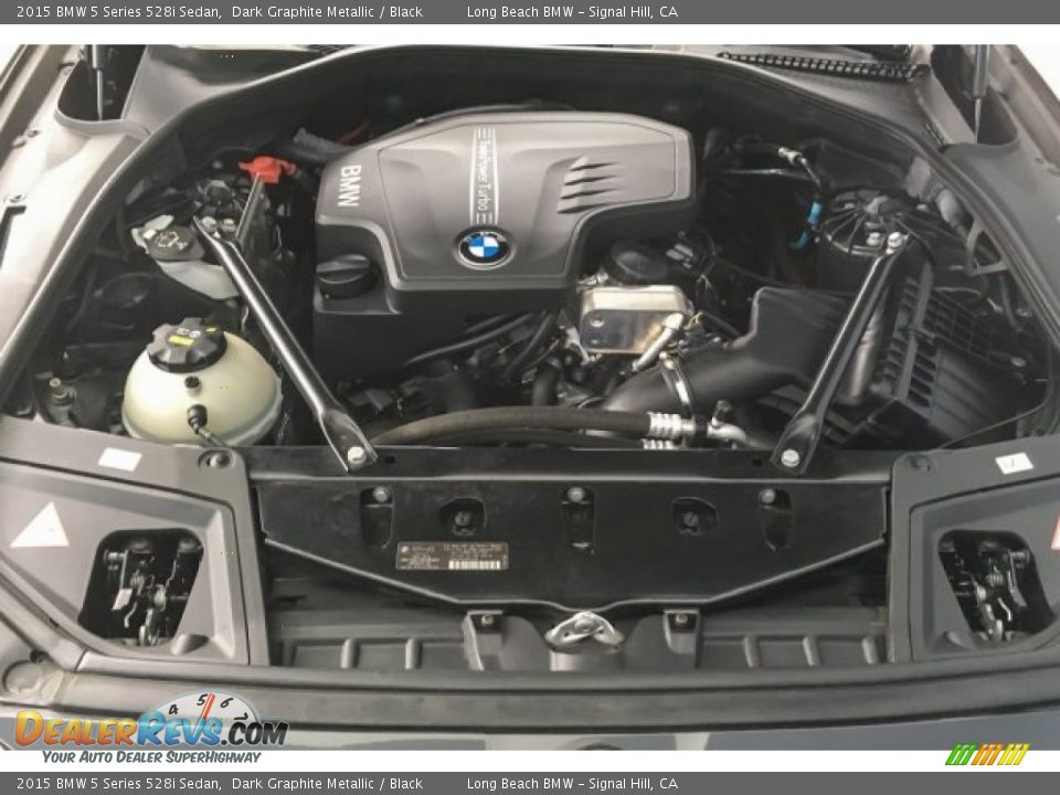 2015 BMW 5 Series 528i Sedan Dark Graphite Metallic / Black Photo #9