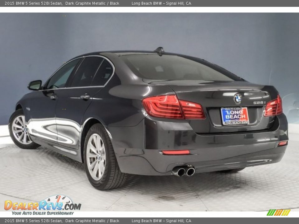 2015 BMW 5 Series 528i Sedan Dark Graphite Metallic / Black Photo #10