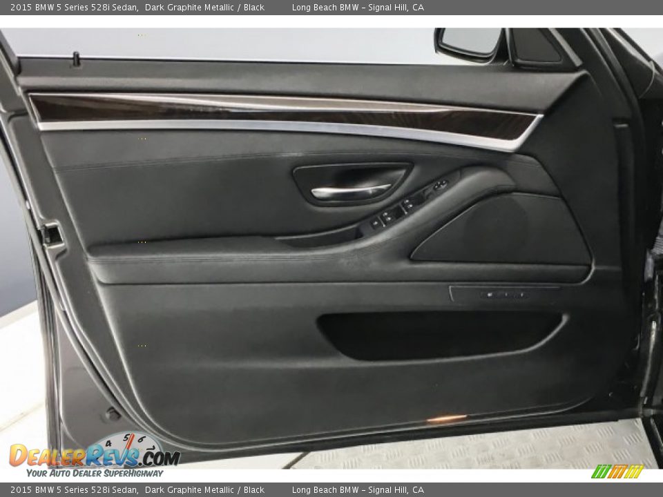 2015 BMW 5 Series 528i Sedan Dark Graphite Metallic / Black Photo #22