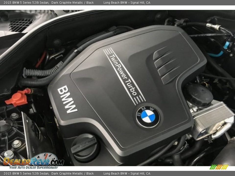 2015 BMW 5 Series 528i Sedan Dark Graphite Metallic / Black Photo #27