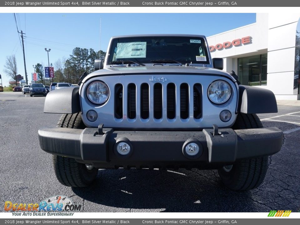 2018 Jeep Wrangler Unlimited Sport 4x4 Billet Silver Metallic / Black Photo #2