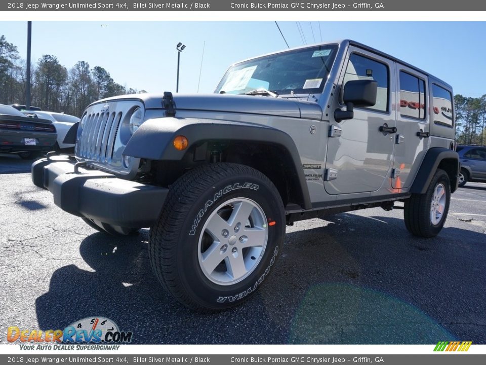 2018 Jeep Wrangler Unlimited Sport 4x4 Billet Silver Metallic / Black Photo #3