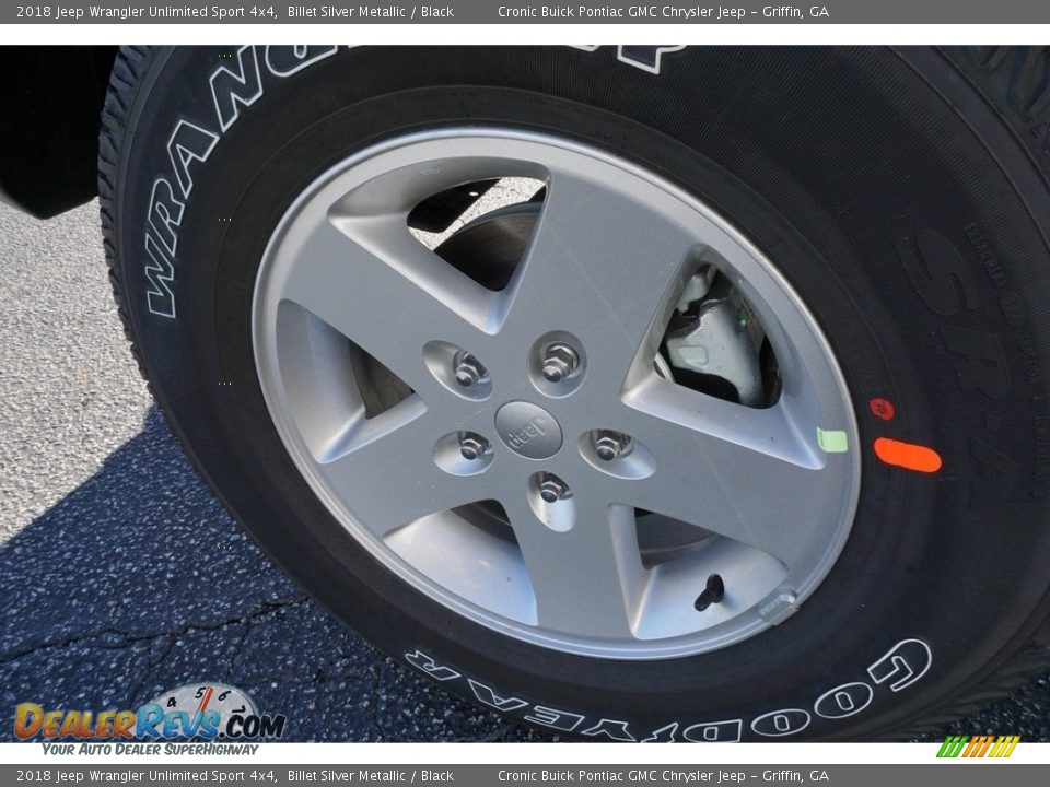 2018 Jeep Wrangler Unlimited Sport 4x4 Billet Silver Metallic / Black Photo #8