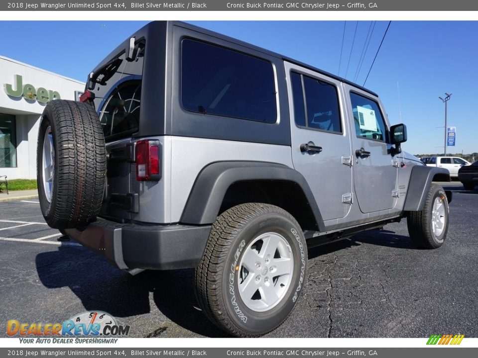 2018 Jeep Wrangler Unlimited Sport 4x4 Billet Silver Metallic / Black Photo #11
