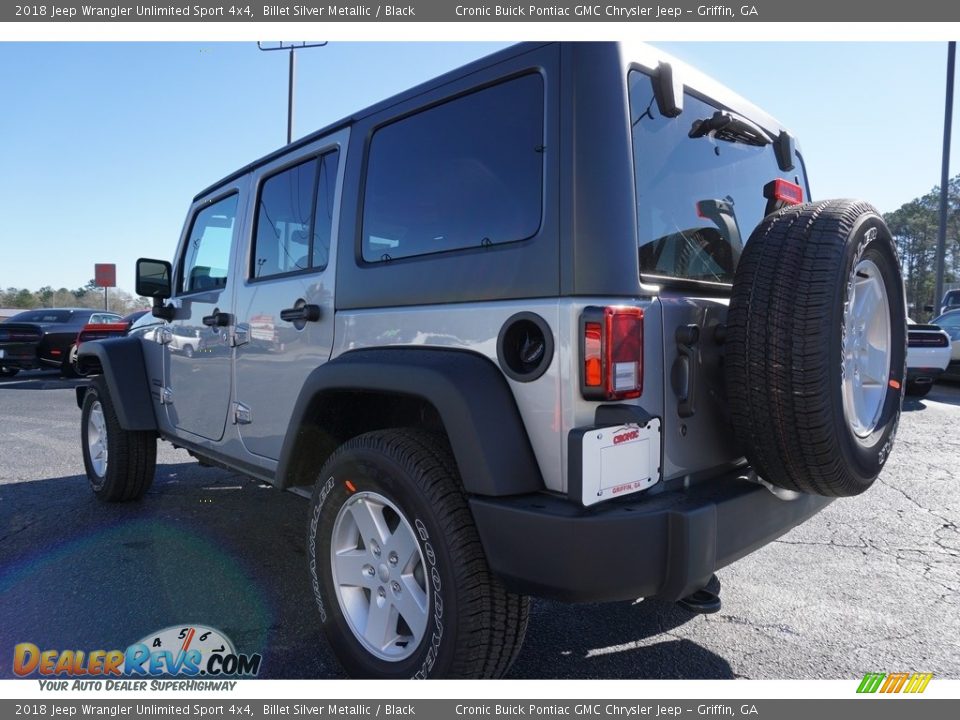 2018 Jeep Wrangler Unlimited Sport 4x4 Billet Silver Metallic / Black Photo #13