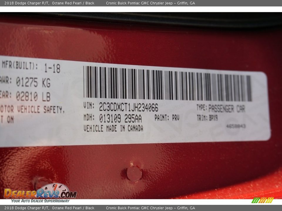 2018 Dodge Charger R/T Octane Red Pearl / Black Photo #14