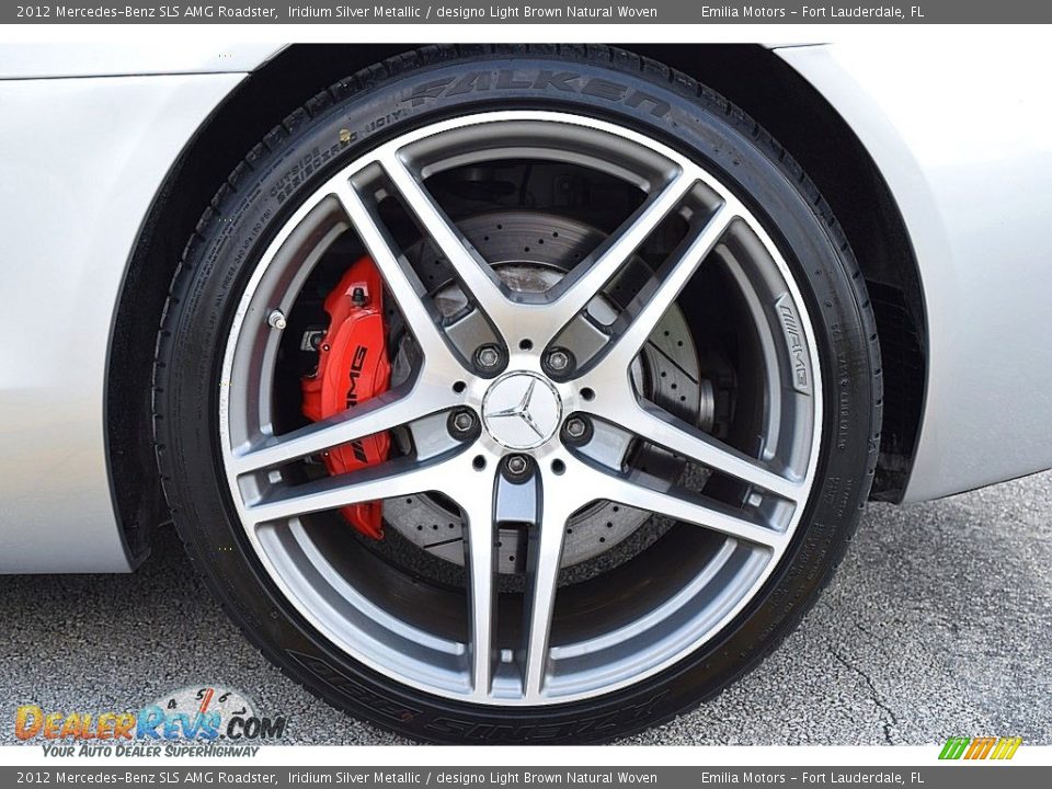 2012 Mercedes-Benz SLS AMG Roadster Iridium Silver Metallic / designo Light Brown Natural Woven Photo #28