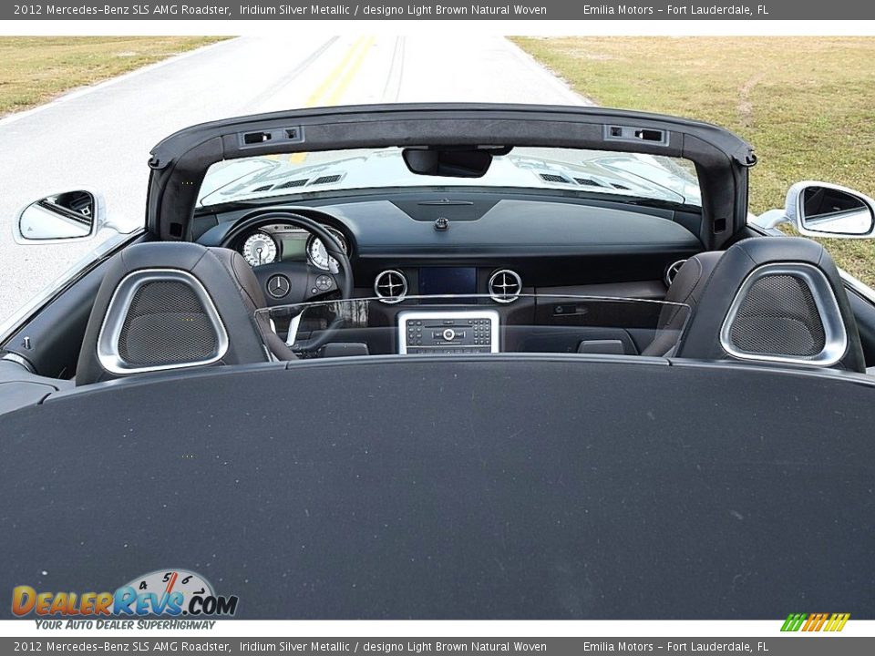 2012 Mercedes-Benz SLS AMG Roadster Iridium Silver Metallic / designo Light Brown Natural Woven Photo #30