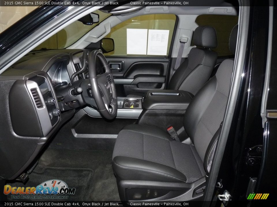 2015 GMC Sierra 1500 SLE Double Cab 4x4 Onyx Black / Jet Black Photo #7