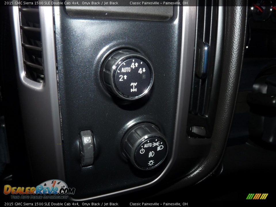 2015 GMC Sierra 1500 SLE Double Cab 4x4 Onyx Black / Jet Black Photo #11