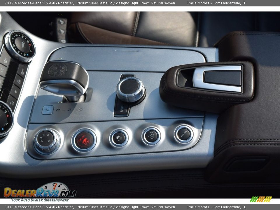 2012 Mercedes-Benz SLS AMG Roadster Iridium Silver Metallic / designo Light Brown Natural Woven Photo #42