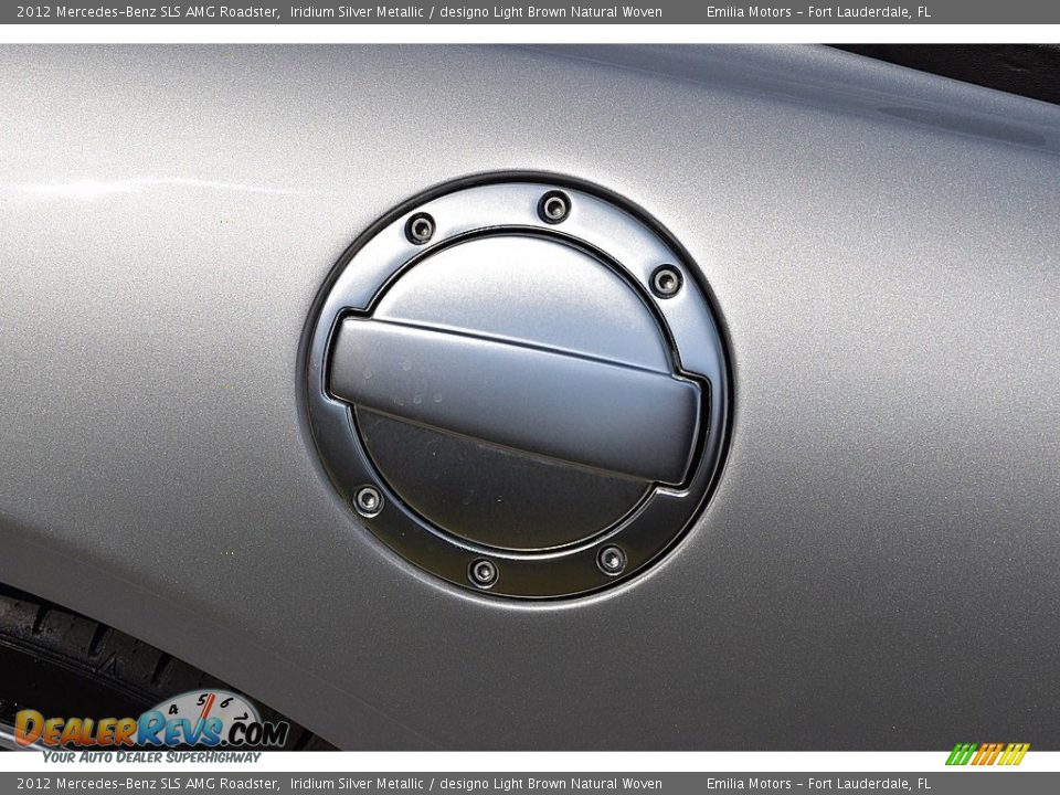 2012 Mercedes-Benz SLS AMG Roadster Iridium Silver Metallic / designo Light Brown Natural Woven Photo #53