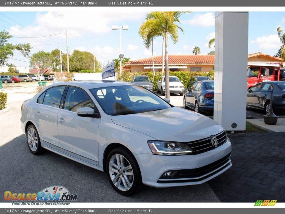 2017 Volkswagen Jetta SEL White Silver / Titan Black Photo #1