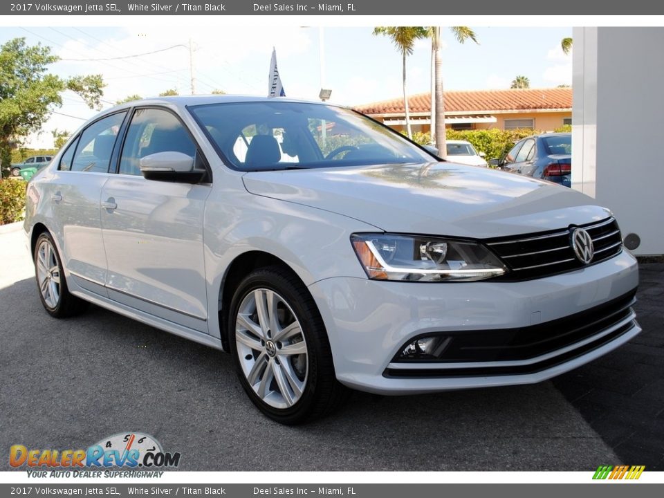 2017 Volkswagen Jetta SEL White Silver / Titan Black Photo #2