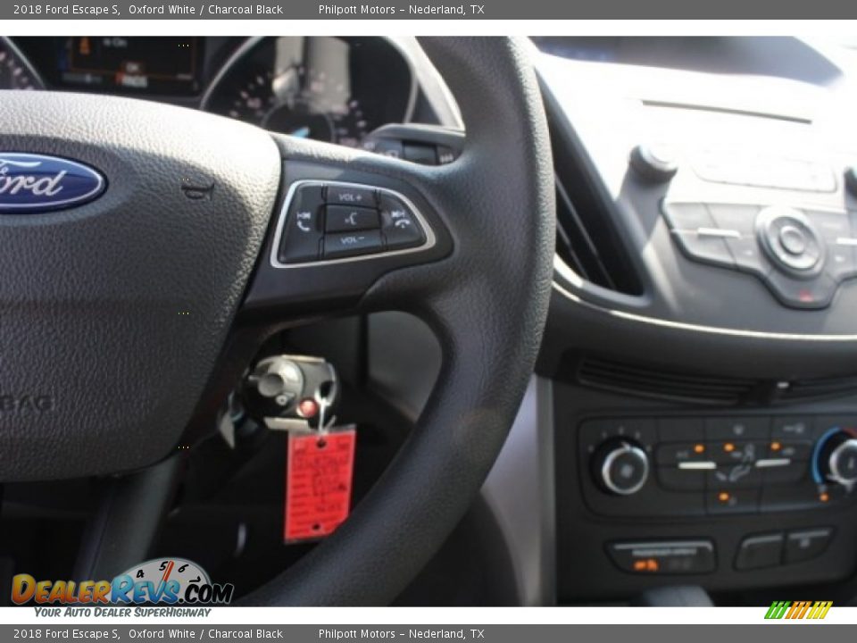 2018 Ford Escape S Oxford White / Charcoal Black Photo #19