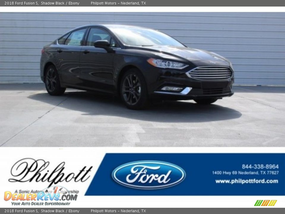2018 Ford Fusion S Shadow Black / Ebony Photo #1