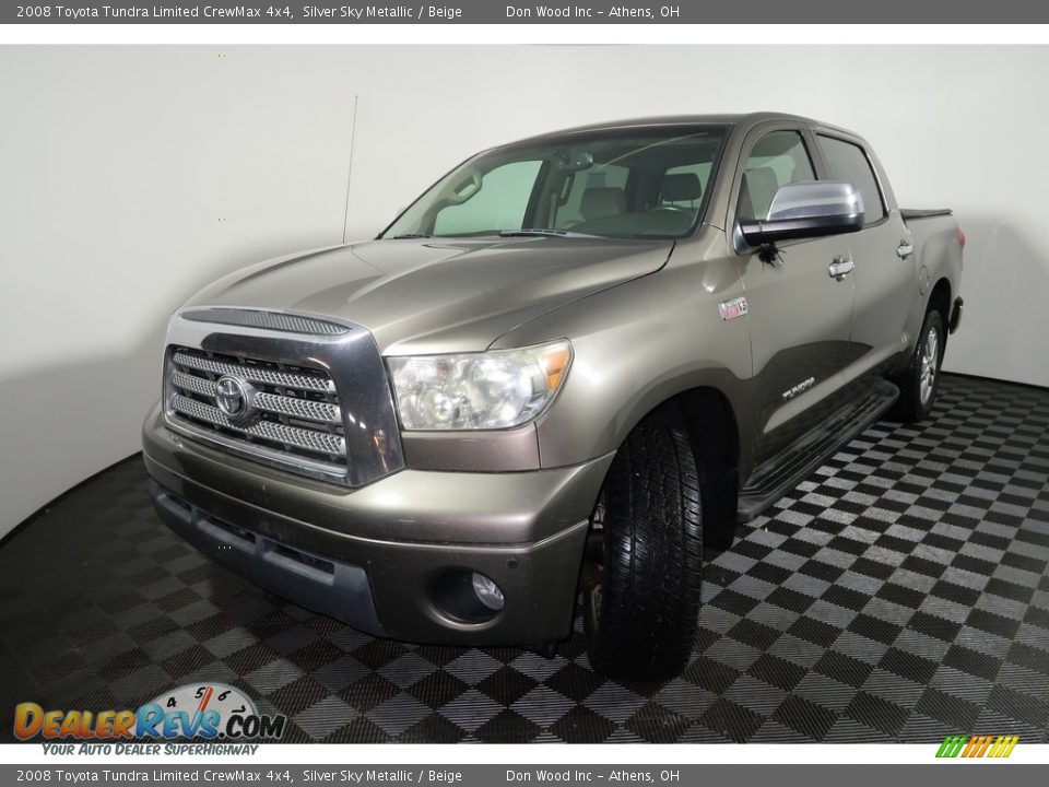 2008 Toyota Tundra Limited CrewMax 4x4 Silver Sky Metallic / Beige Photo #9
