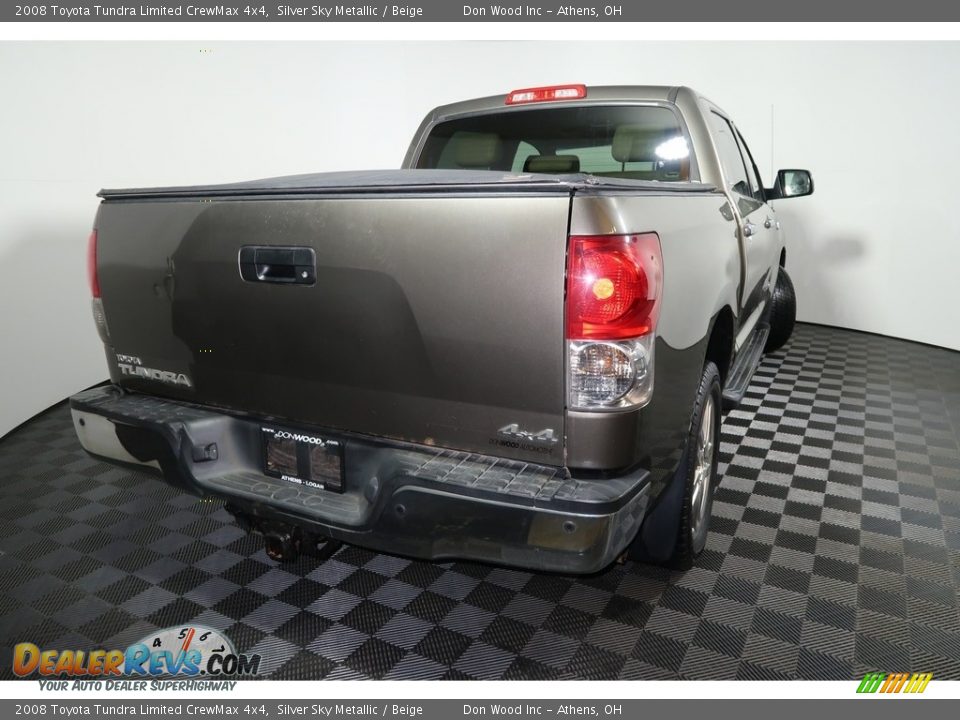 2008 Toyota Tundra Limited CrewMax 4x4 Silver Sky Metallic / Beige Photo #13