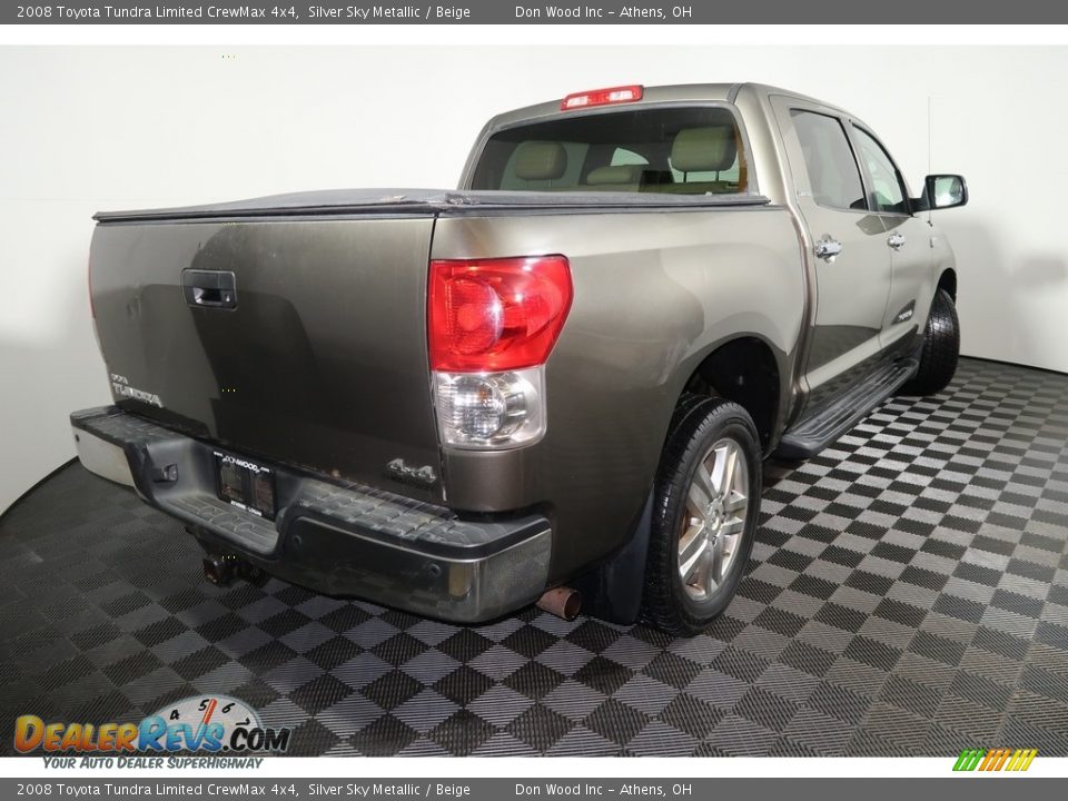 2008 Toyota Tundra Limited CrewMax 4x4 Silver Sky Metallic / Beige Photo #14