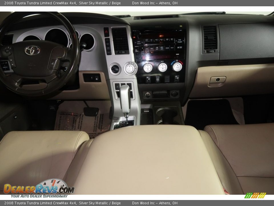 2008 Toyota Tundra Limited CrewMax 4x4 Silver Sky Metallic / Beige Photo #15