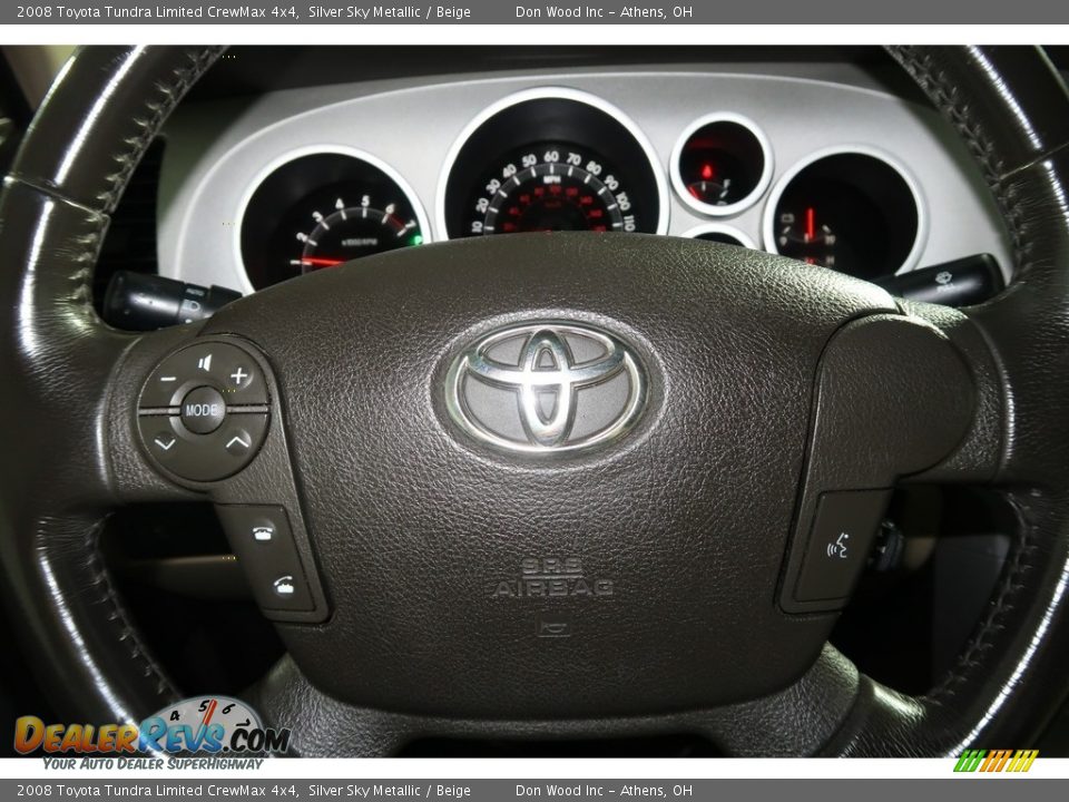 2008 Toyota Tundra Limited CrewMax 4x4 Silver Sky Metallic / Beige Photo #16