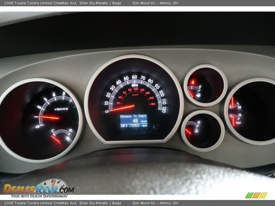 2008 Toyota Tundra Limited CrewMax 4x4 Silver Sky Metallic / Beige Photo #17