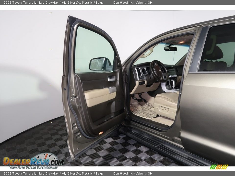 2008 Toyota Tundra Limited CrewMax 4x4 Silver Sky Metallic / Beige Photo #24