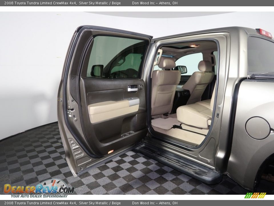 2008 Toyota Tundra Limited CrewMax 4x4 Silver Sky Metallic / Beige Photo #25