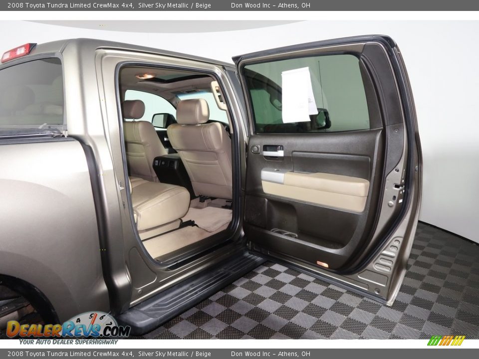 2008 Toyota Tundra Limited CrewMax 4x4 Silver Sky Metallic / Beige Photo #26